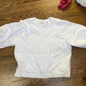 7 For All Mankind White Crew Neck Logo